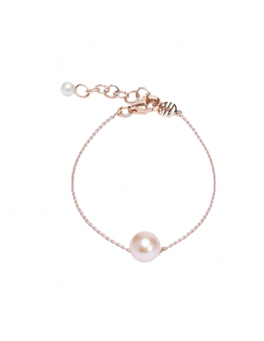 Bracciale in oro rosa 18k con perla...